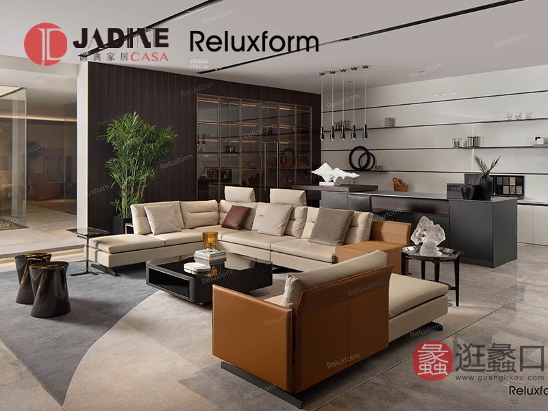 蠡口家具城爵典家居·Reluxform家具实木轻奢客厅沙发1023