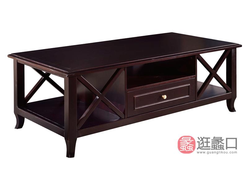 沃斯堡家具美式客厅茶几/边几/角几美式实木茶几客厅茶几601茶几