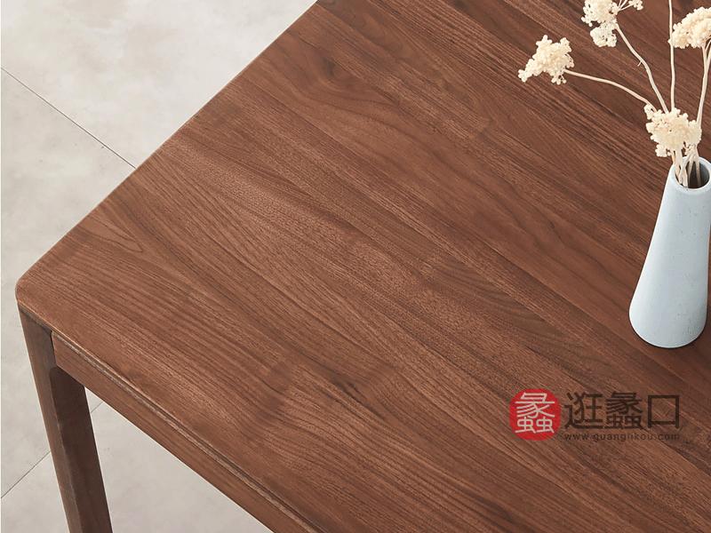 希恩家具北欧餐厅餐桌椅Y0313实木餐桌 北美FAS黑胡桃木长餐桌 长方形饭桌 北欧