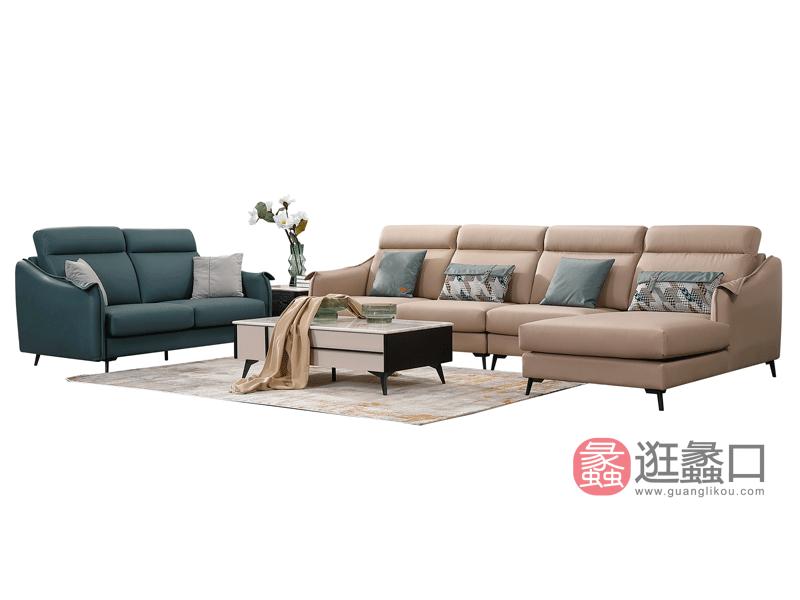 布得布爱家具现代客厅沙发生态科技布沙发1823#