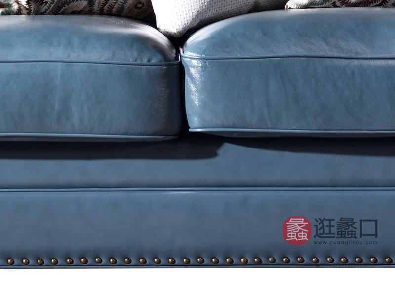 帕萨蒂家具美式客厅沙发S622沙发两人位