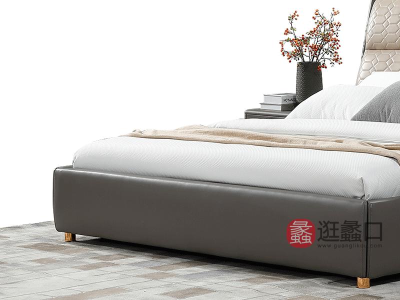 布得布爱家具现代卧室床超纤皮床C-286#