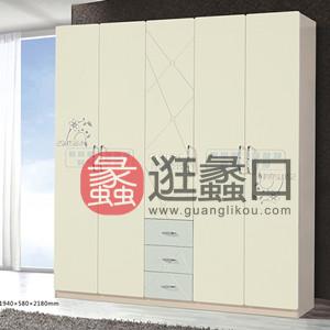 蠡口家具城阳光飞跃简约现代卧室衣柜简约现代时尚板式衣柜