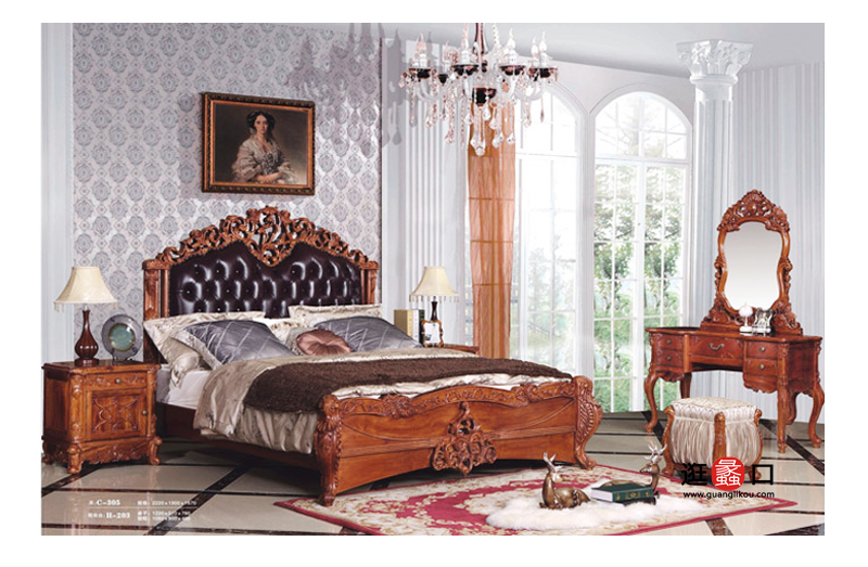 佐诺琦家具欧式卧室实木床