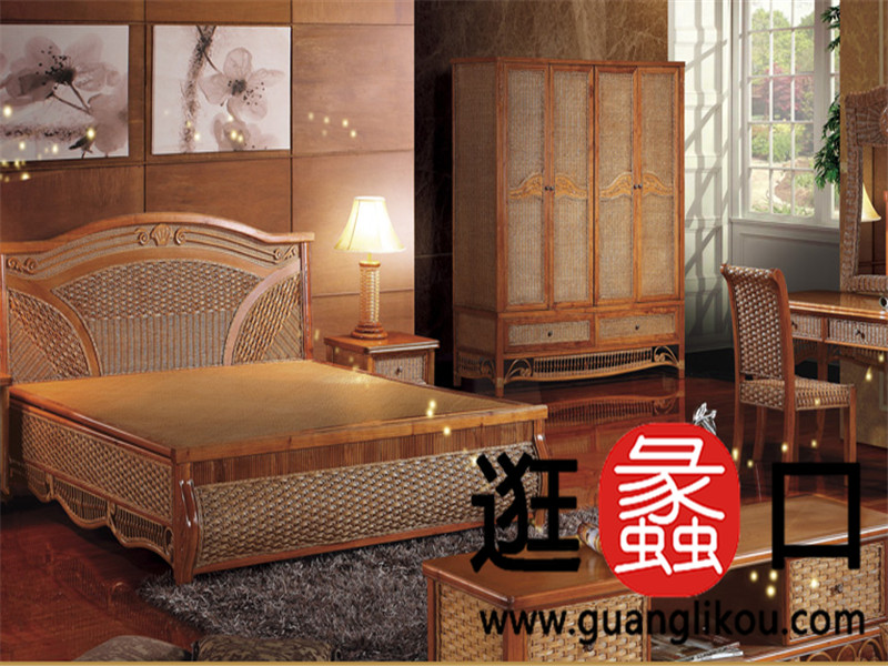 艺藤美家家具东南亚卧室床 艺藤美家家具东南亚卧室床