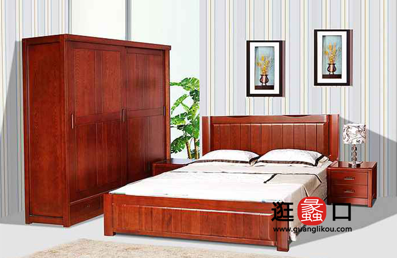 赣宝家具新中式卧室床