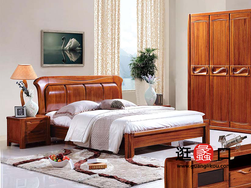 享沣家居新中式卧室床