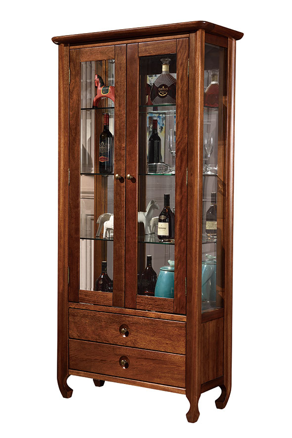 木杩家具北欧风格纯实木酒柜