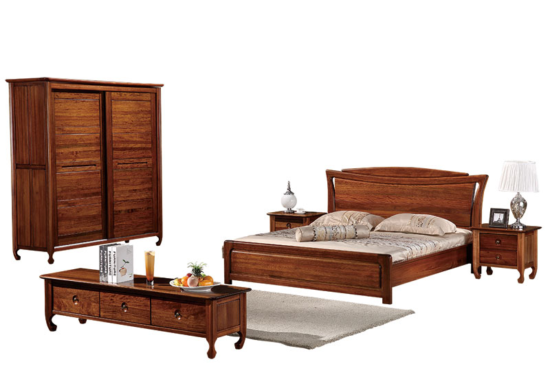 木杩家具北欧风格纯实木卧室套房家具