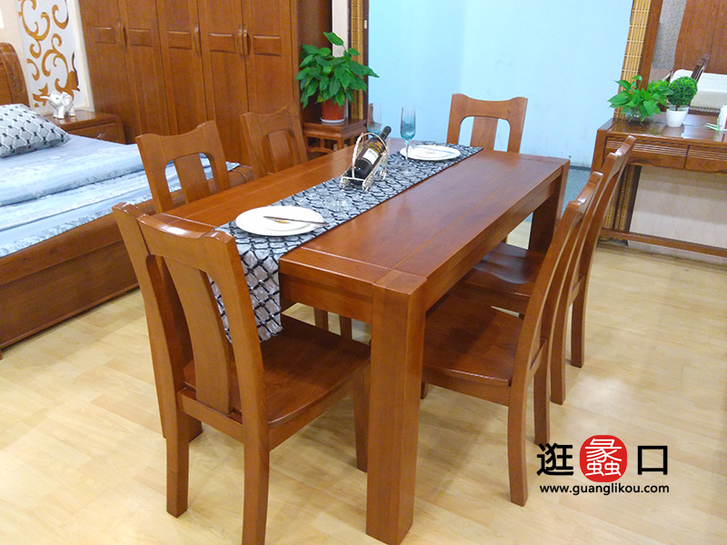 安得利木业家具中式古典餐厅实木餐桌椅 安得利木业家具中式古典餐厅实木餐桌椅