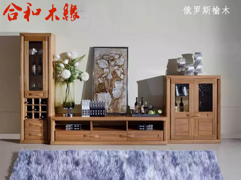 【合和木缘】家具简约现代客厅电视机柜/墙工厂直销不含辅料可定制GY-YT08