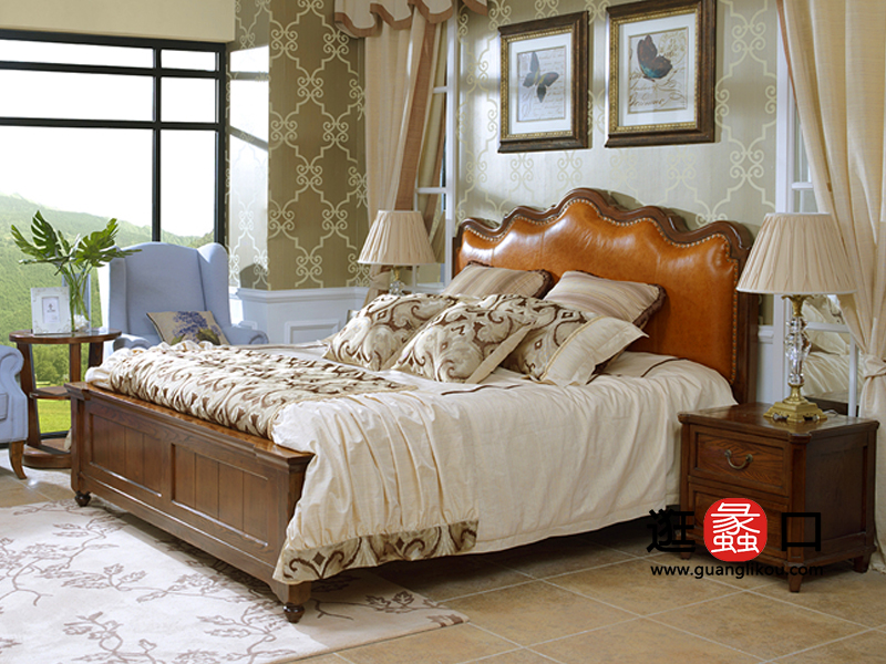 美伦风尚家具美式卧室床 美伦风尚家具美式卧室床