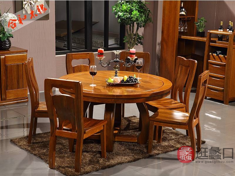 【合和木缘】家具简约现代餐厅餐桌椅GY-D6555餐桌