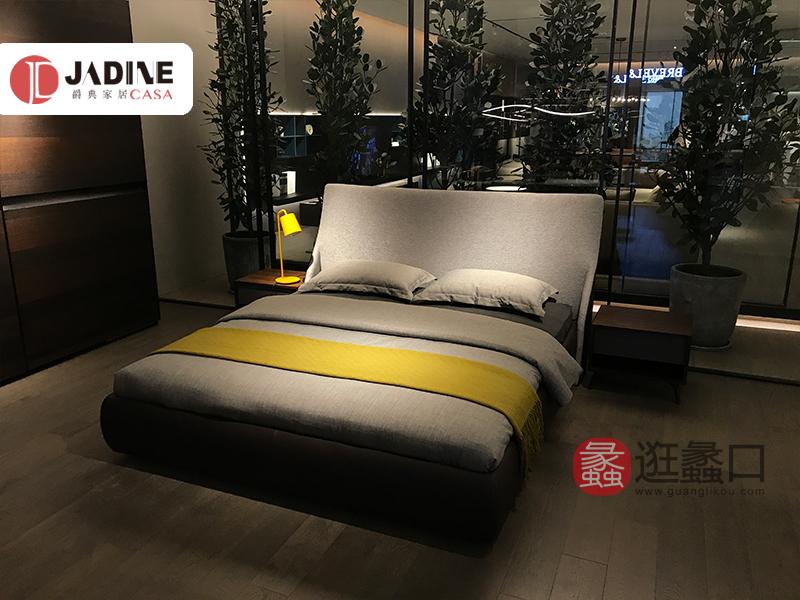 蠡口家具城爵典家居·莫的米兰家具实木意式极简卧室床101