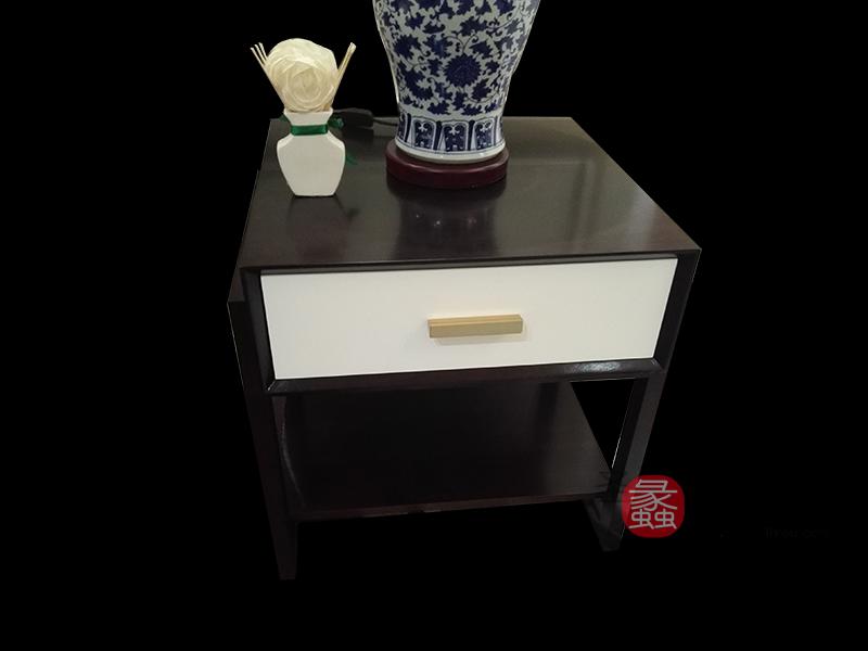 健辉家居·圣多娜轻奢家具美式客厅深色桃花芯木实木角几SDN035