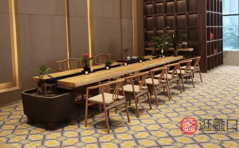 天赫家居·木仙居茶台实木办公茶台/茶椅023-逛蠡口家具导购平台
