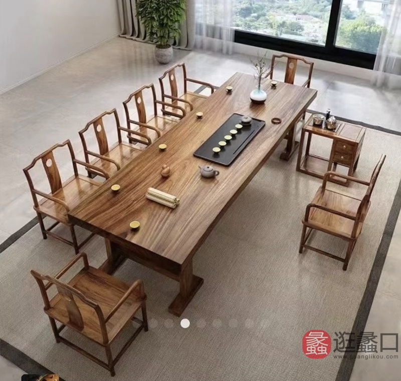 天赫家居·木仙居茶台实木办公茶台/茶椅025-逛蠡口家具导购平台