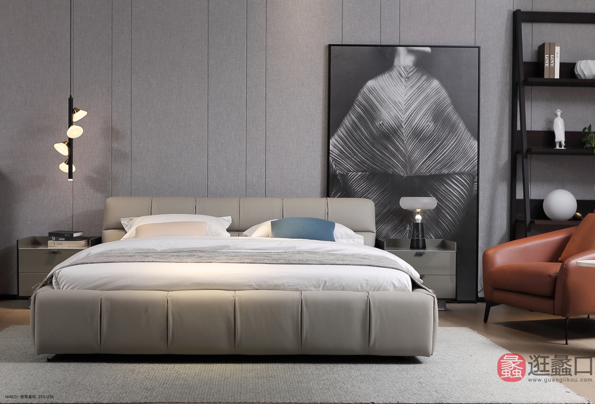 蠡口家具城LIVING ART 意式极简家具卧室床19