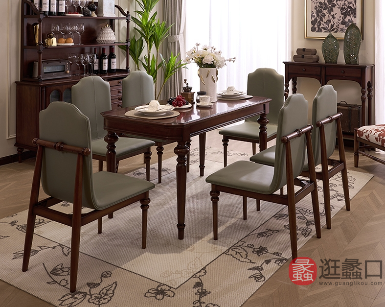 慕家时光餐厅美式餐桌椅26