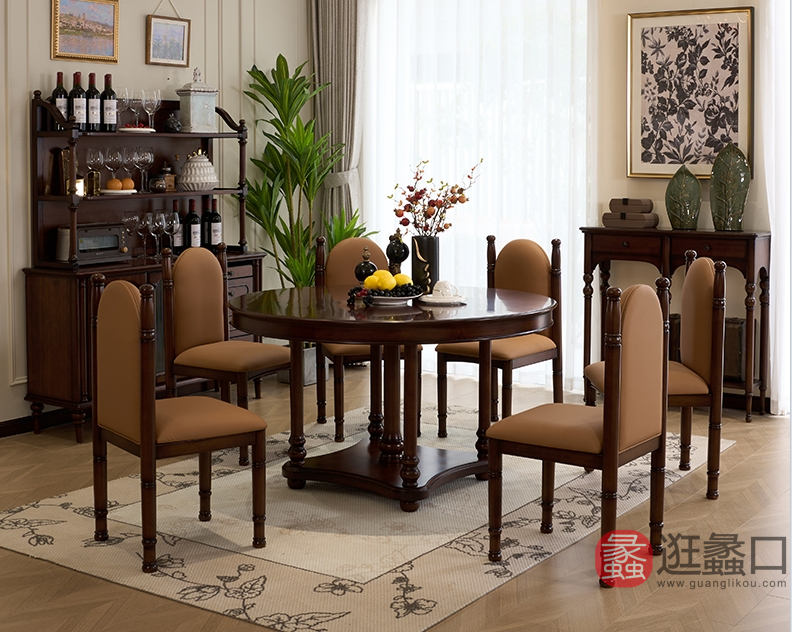 慕家时光餐厅美式餐桌椅25