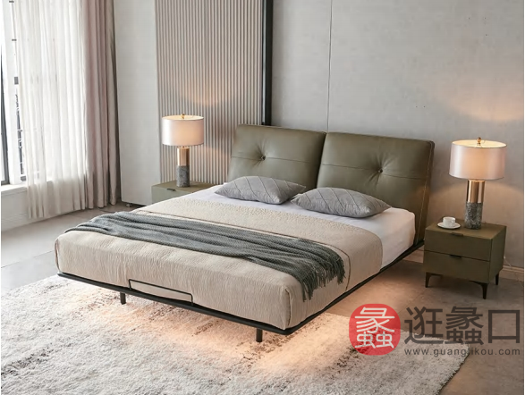 七只绵羊卧室意式极简床3