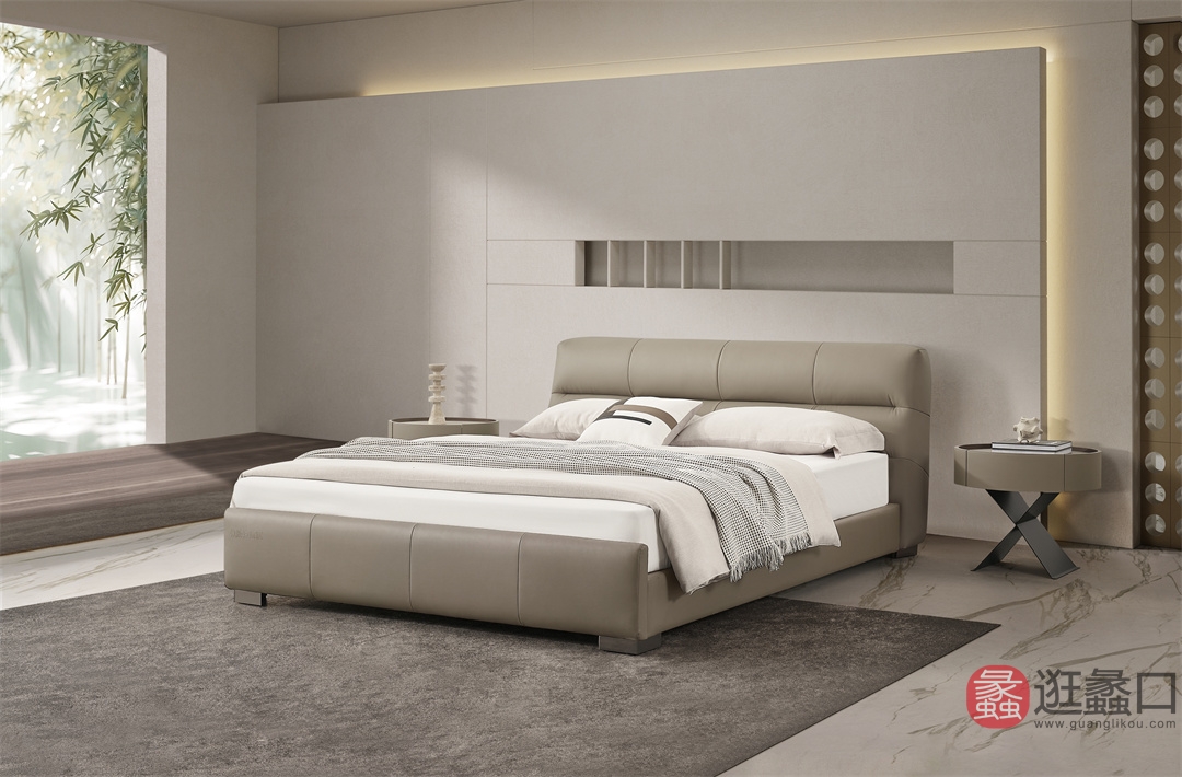 晚安家居卧室意式极简床7