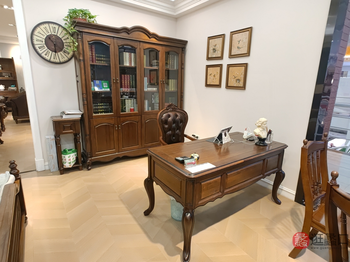 蠡口家具城木利美式家具（北美66号）书房美式书桌椅3