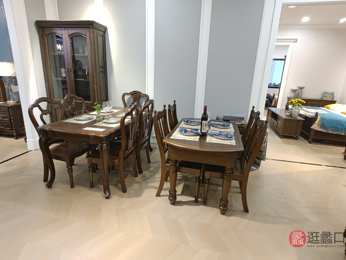 蠡口家具城木利美式家具（北美66号）餐厅美式餐桌椅4
