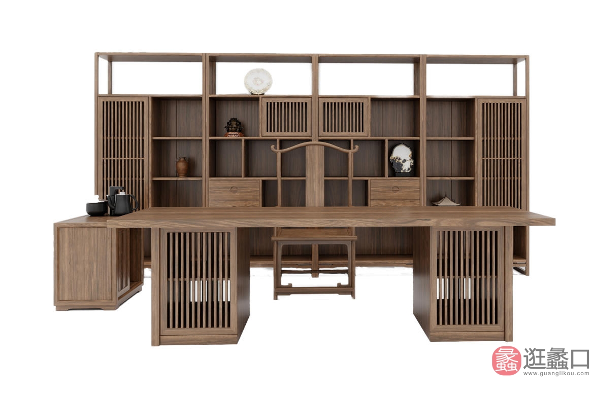 北京企典宋式美学家具书房新中式书桌椅4