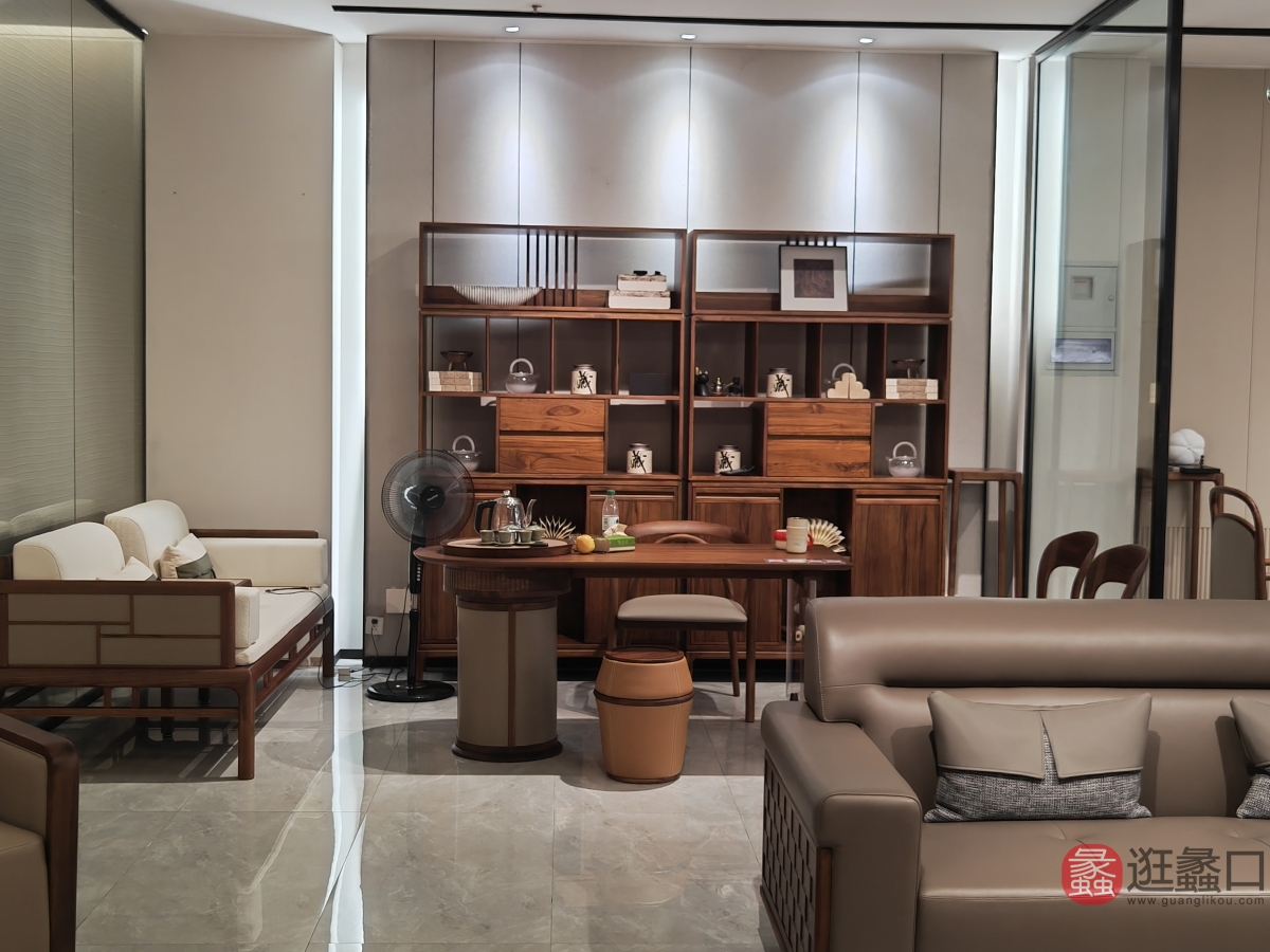 恒岳家具书房实木中式书桌椅7