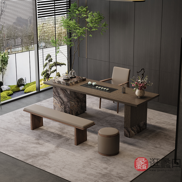 华羽优梵茶空间家具茶室现代茶室家具26