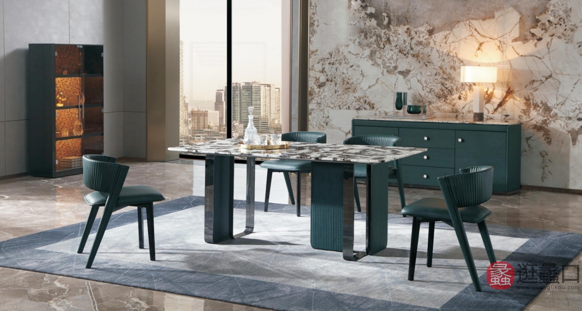 欣尚名居生活体验馆餐厅轻奢餐桌椅61