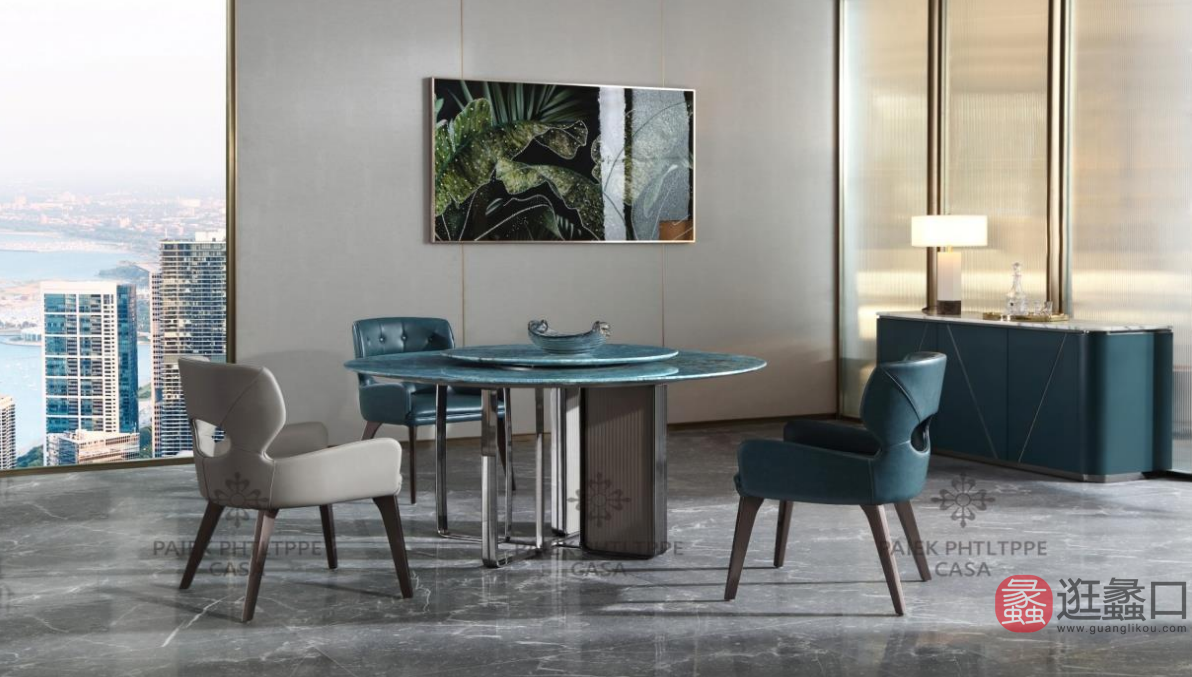 欣尚名居生活体验馆餐厅轻奢餐桌椅78