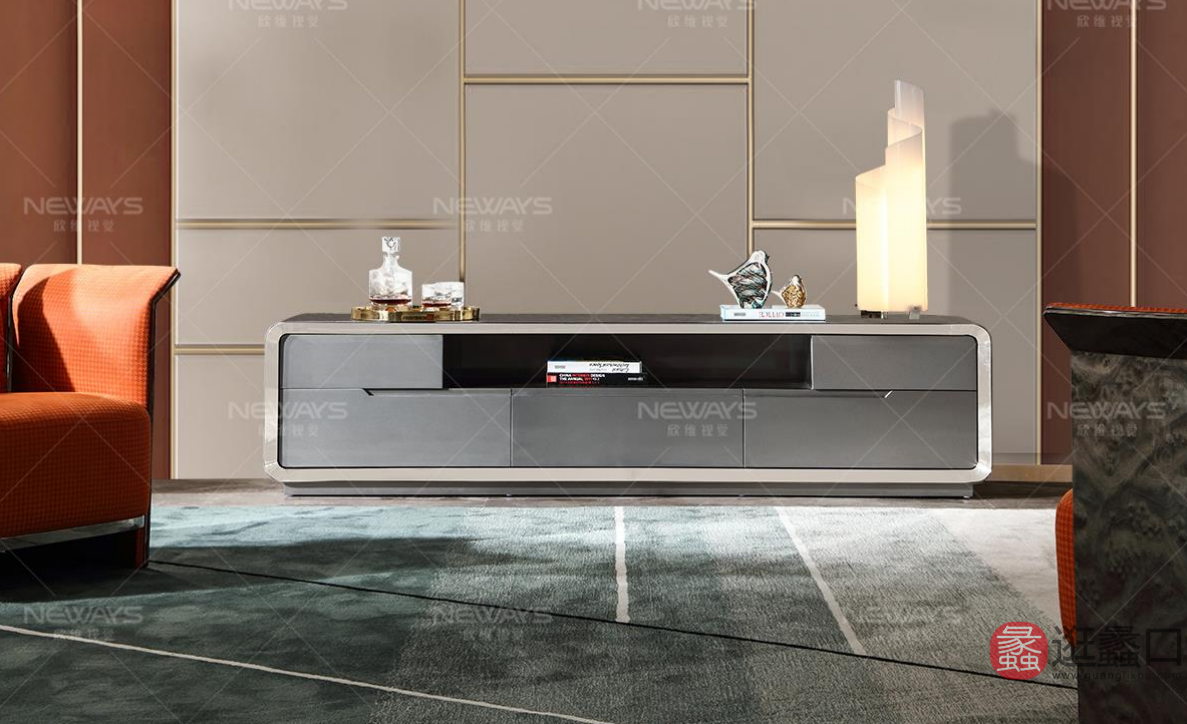 欣尚名居生活体验馆客厅轻奢茶几/边几/角几85