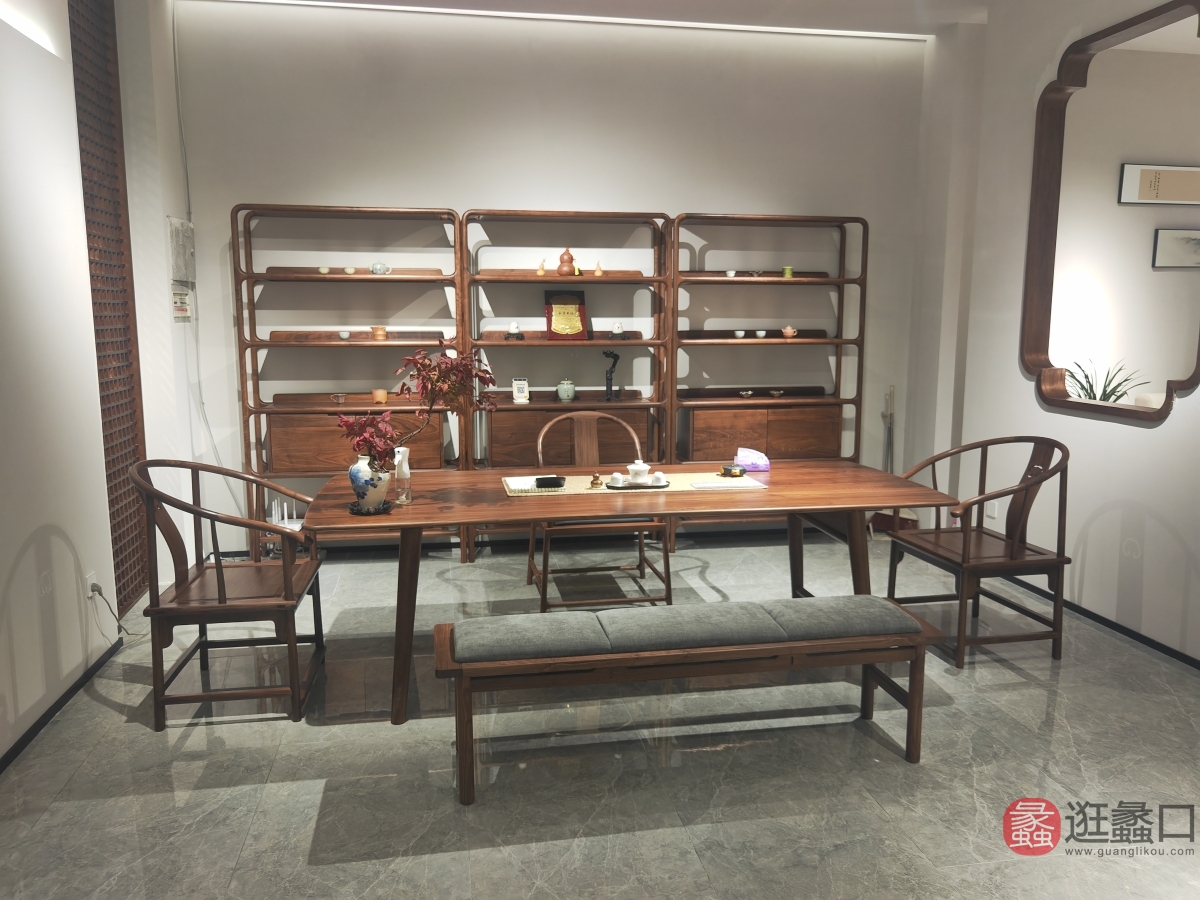 蠡口家具城品宋宋式美学家具茶室实木中式茶室家具6