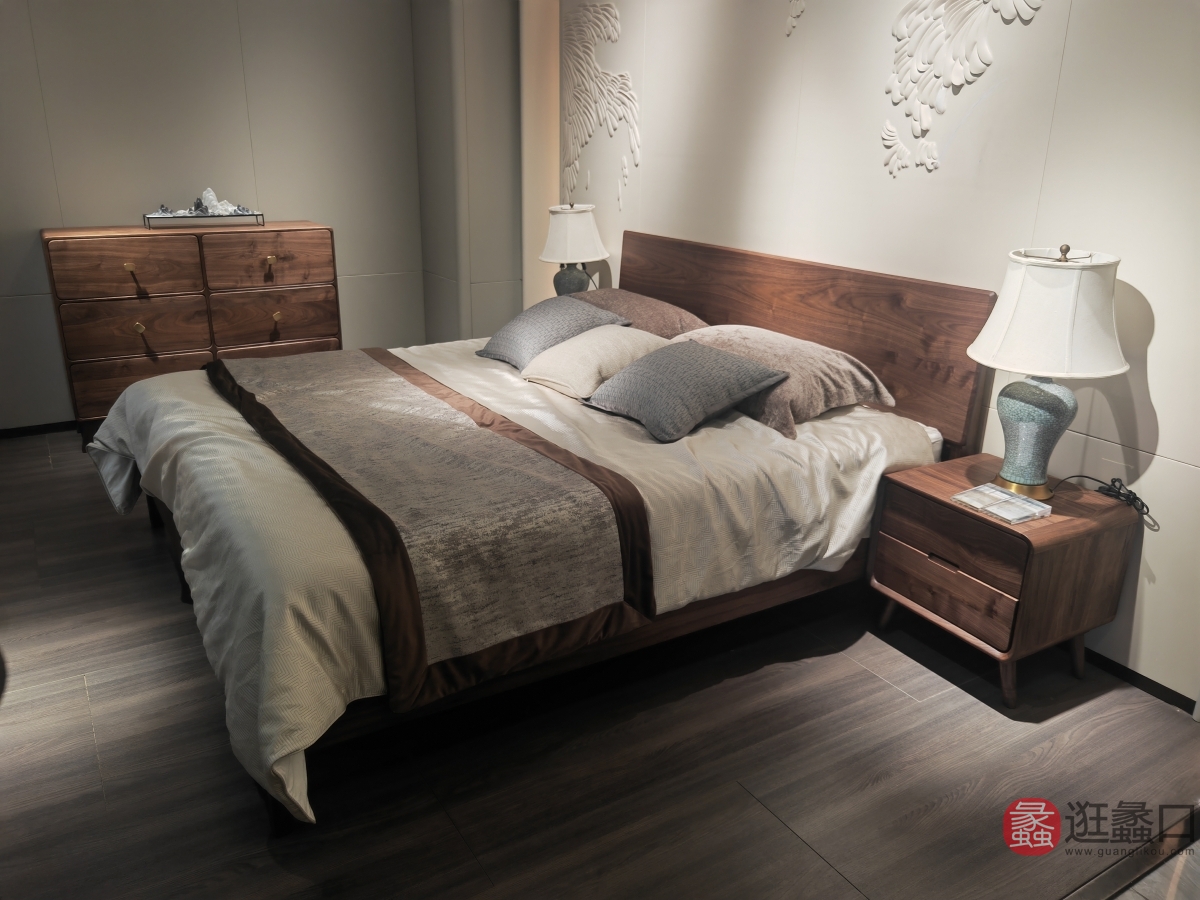 蠡口家具城上阅新中式家具卧室新中式床3