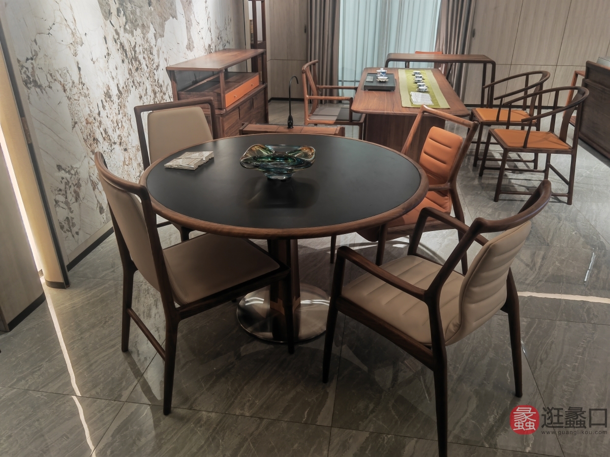 蠡口家具城上阅新中式家具餐厅新中式餐桌椅5