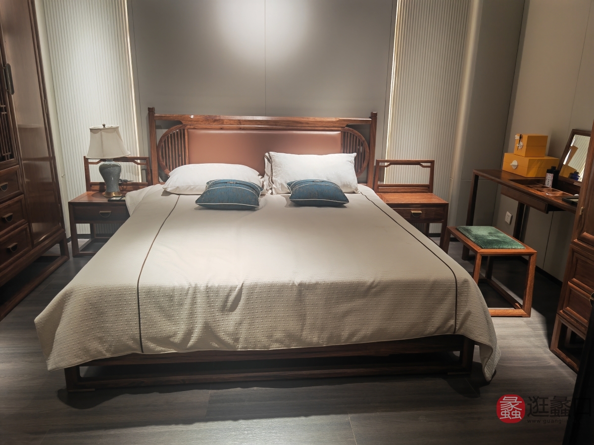 蠡口家具城上阅新中式家具卧室新中式床9