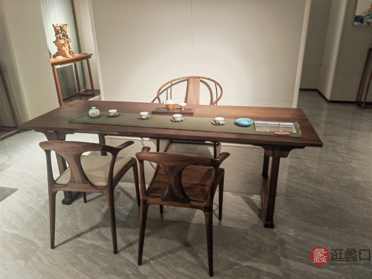 蠡口家具城上阅新中式家具茶室新中式茶室家具12