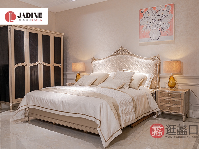 蠡口家具城爵典家居·H&T轻奢时尚美式（美式）卧室美式床5