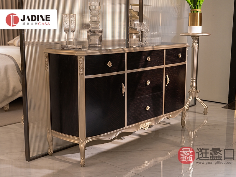 蠡口家具城爵典家居·H&T轻奢时尚美式（美式）餐厅美式餐边柜1