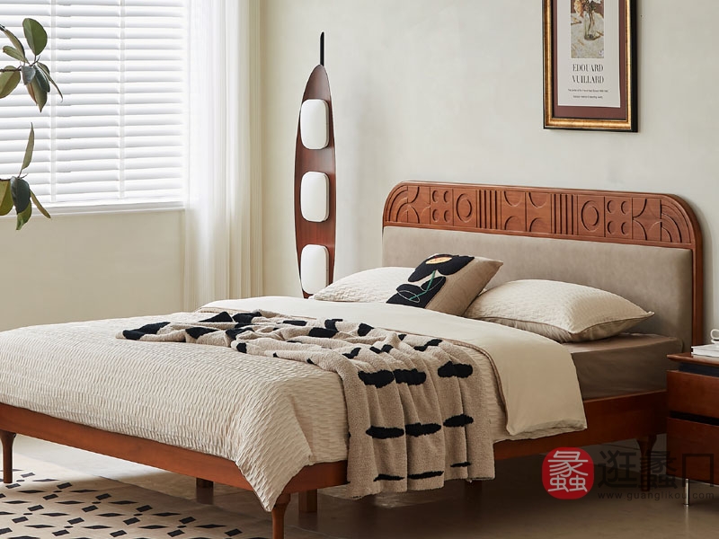 蠡口家具城木陌中古风家具卧室中古风床25