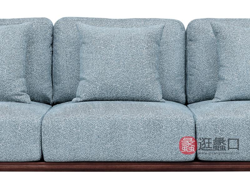 漾木家具工厂直营店客厅沙发乌丝檀木+头层皮0660138-3三人沙发​