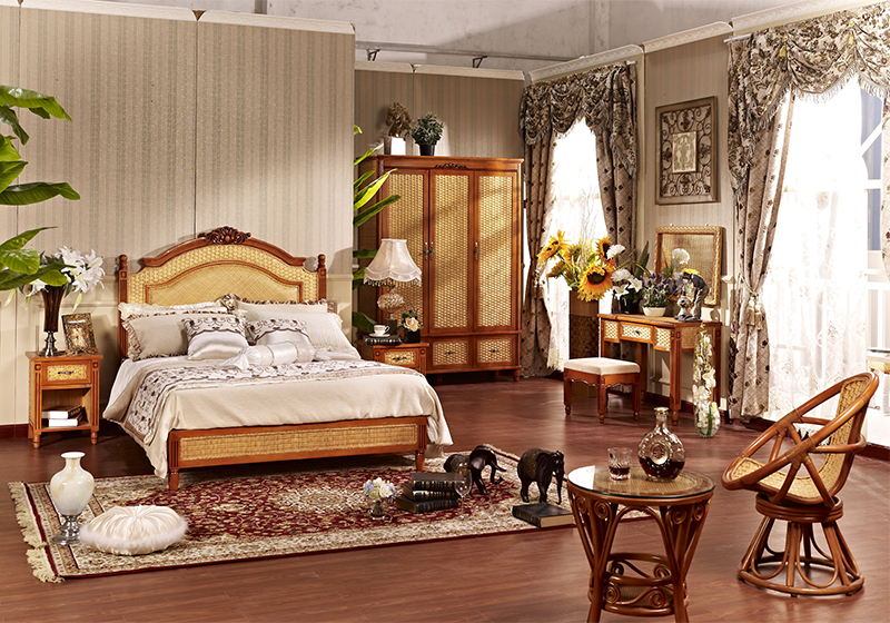 翡翠藤器家具欧式品质款卧室藤艺双人大床 翡翠藤器家具欧式品质款卧室藤艺双人大床