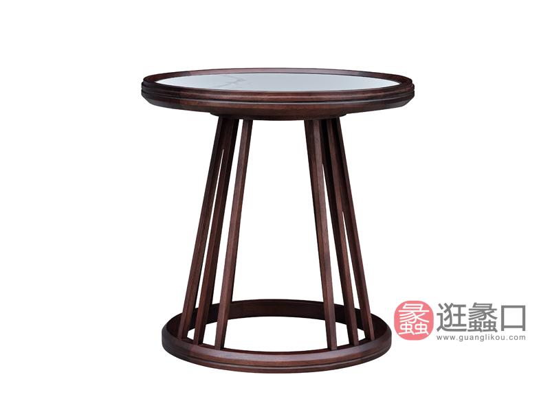 漾木家具工厂直营店客厅茶几/边几/角几乌丝檀木0660155圆角几