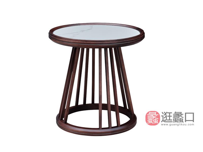 漾木家具工厂直营店客厅茶几/边几/角几乌丝檀木0660155圆角几