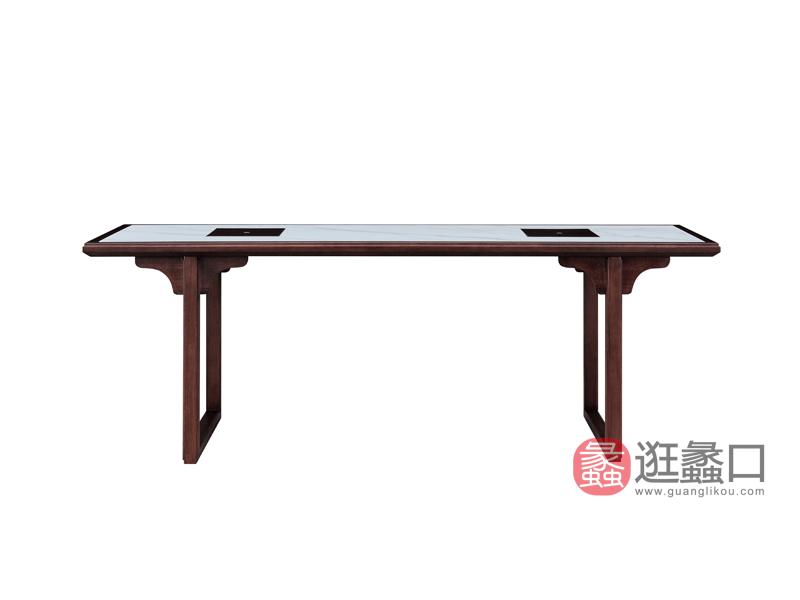 漾木家具工厂直营店书房茶台茶桌椅乌丝檀木0660172 茶台
