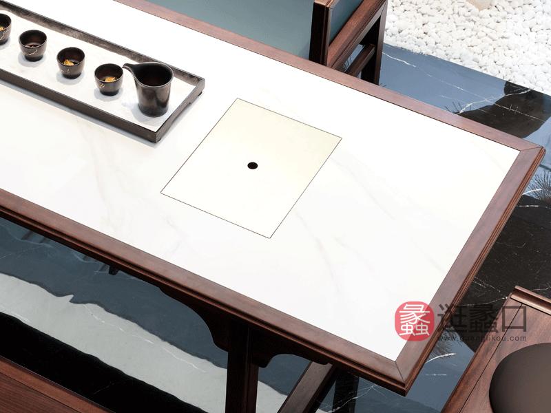 漾木家具工厂直营店书房茶台茶桌椅乌丝檀木0660172 茶台