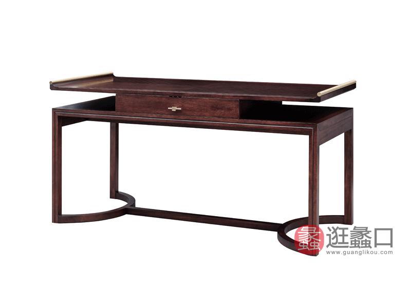 漾木家具工厂直营店书房书桌椅乌丝檀木0660179书桌