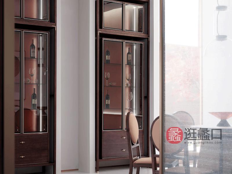 漾木家具工厂直营店餐厅酒柜乌丝檀木0660186酒柜